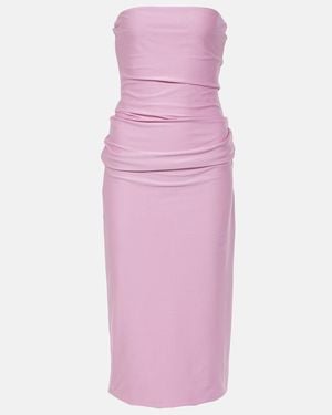 Sportmax Strapless Jersey Midi Dress - Pink