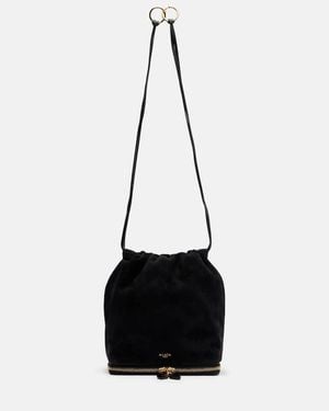 Alaïa Le Pochon Suede Bucket Bag - Black