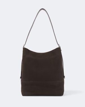 Lemaire Belted Leather Tote Bag - Black
