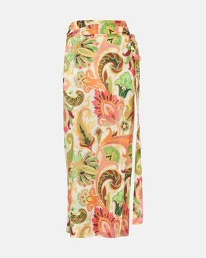 Etro Floral Cotton And Silk Beach Cover-Up - Metallic