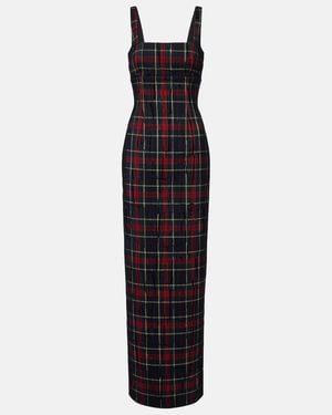Emilia Wickstead Micheline Checked Maxi Dress - Black