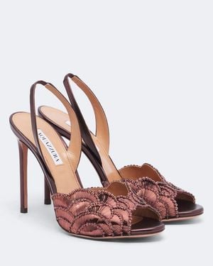Aquazzura Verzierte Sandalen Ce Soir Aus Leder - Braun