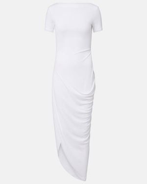 Jacquemus Midikleid Sole Aus Jersey - Weiß