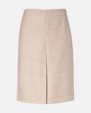 JOSEPH Duggan Virgin Wool Midi Skirt - Natural
