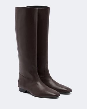 Jude Ride Leather Knee-High Boots - Brown