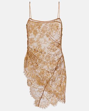 JACQUES WEI Top De Encaje Con Seda - Neutro