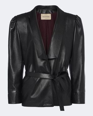 Valentino Garavani Lederjacke - Schwarz