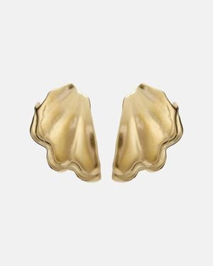 YSSO Ocean 24Kt-Plated Earrings - Metallic