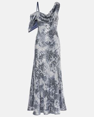Diane von Furstenberg Joaquin Sequined Maxi Dress - Blue