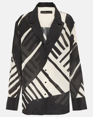 SIR. Printed Silk Shirt - Black
