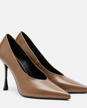 Jude Kiss Leather Court Shoes - Brown