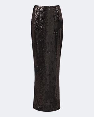 Balmain Sequined Maxi Skirt - Black
