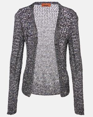 Missoni Sequined Lame Cardigan - Blue