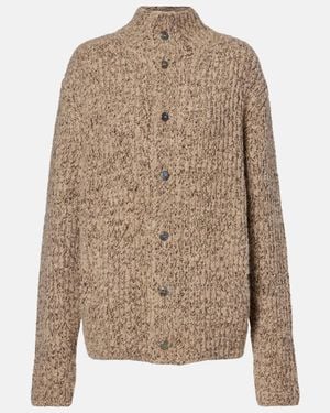 God's True Cashmere Cardigan Aus Boucle Mit Labradorit - Braun