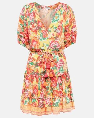 Poupette Bona Tiered Minidress - Orange
