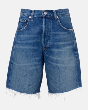 Citizens of Humanity Ayla Denim Bermuda Shorts - Blue