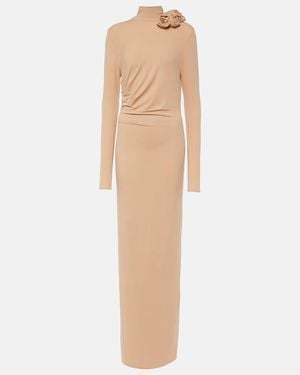Magda Butrym Floral-Applique Gown - Natural