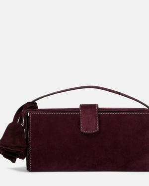 Magda Butrym Apolonia Small Suede Clutch - Purple