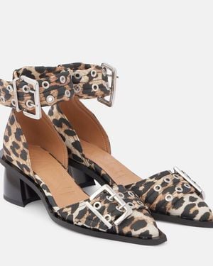 Ganni Pumps Mit Leoparden-Print - Braun