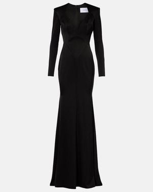 Alex Perry Satin Crepe Gown - Black