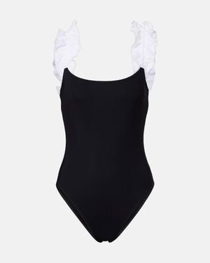 Karla Colletto Evie Ruffled Swimsuit - Black