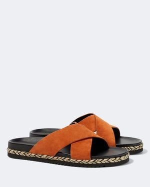 Frescobol Carioca Breno Suede Sandals - Brown
