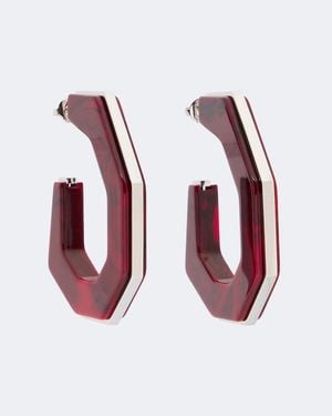 Isabel Marant Liu Embellished Hoop Earrings - Red