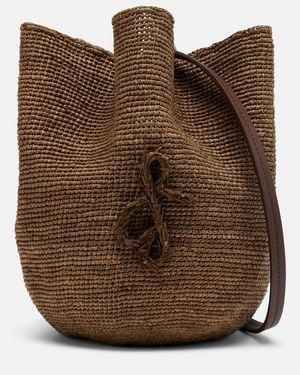 Ruslan Baginskiy Hatbag Raffia Bucket Hat - Brown