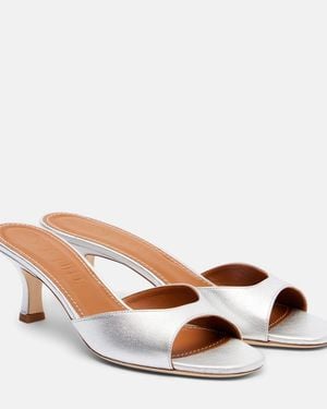 STAUD Brigitte Leather Mules - Brown