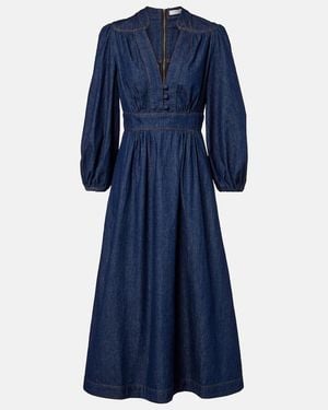 Zimmermann Awaken Denim Midi Dress - Blue