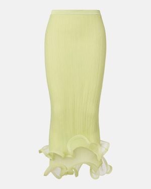 Jonathan Simkhai Ruffled Midi Skirt - Yellow