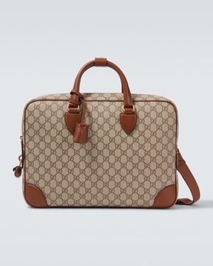 Gucci Aktentasche Gg Aus Canvas Mit Leder - Braun