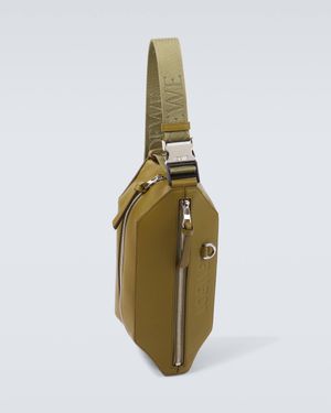 Loewe Leather Convertible Sling Cross-Body Bag - Metallic
