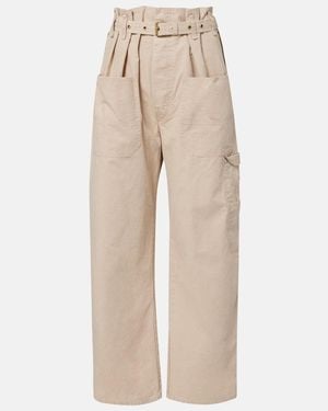 Isabel Marant Mathilda Cotton Cargo Pants - Natural