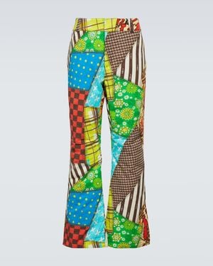 ERL Bedruckte Hose Aus Einem Baumwollgemisch - Grün