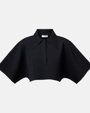 Alaïa Cropped Polo Shirt - Blue