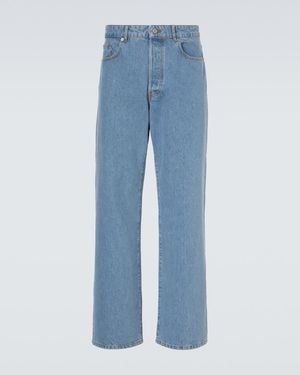 Dries Van Noten Straight Jeans Aus Baumwolle - Blau