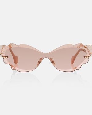 Aquazzura Cat-Eye-Sonnenbrille Palm Beach - Pink