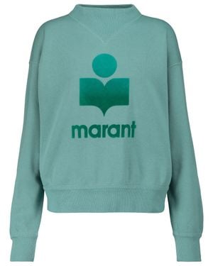Isabel Marant Sweat-shirt Moby imprimé en coton mélangé - Vert