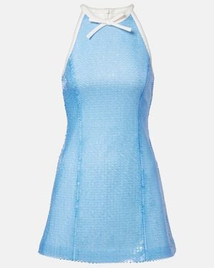 ShuShu/Tong Vestido Corto Con Lentejuelas - Azul