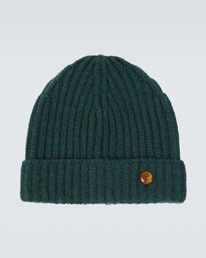 God's True Cashmere Muetze Molly Hogan Aus Kaschmir Mit Tigerauge - Grün