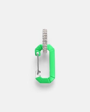 Eera Small Chiara 18Kt And Diamond Single Earring - Green