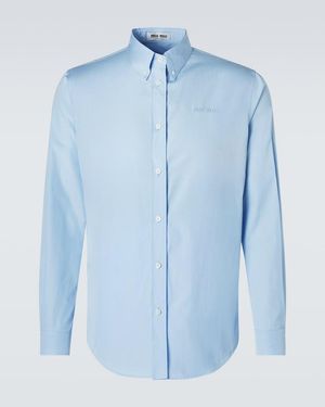 Miu Miu Cotton Poplin Shirt - Blue