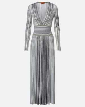Missoni Striped Lame Maxi Dress - Grey
