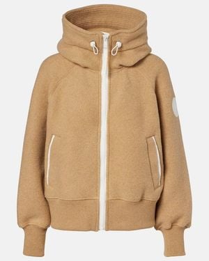 Canada Goose Chilliwack Wool-Blend Fleece Bomber Jacket - Natural