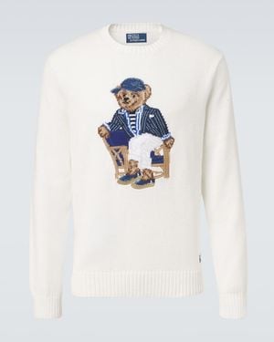 Polo Ralph Lauren Polo Bear Cotton Jumper - White
