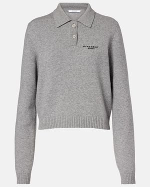 Givenchy Polopullover Aus Wolle Und Kaschmir - Grau