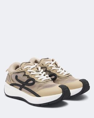 Loewe Pogo Mesh-Trimmed Trainers - White