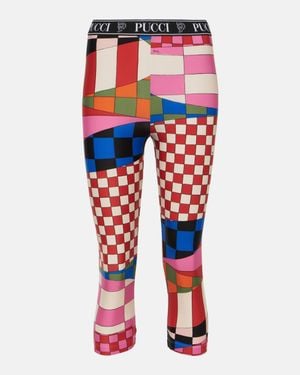 PUCCI Giardino High-rise leggings - Red