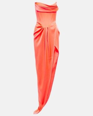 Alex Perry Harland Satin Crepe Gown - Red